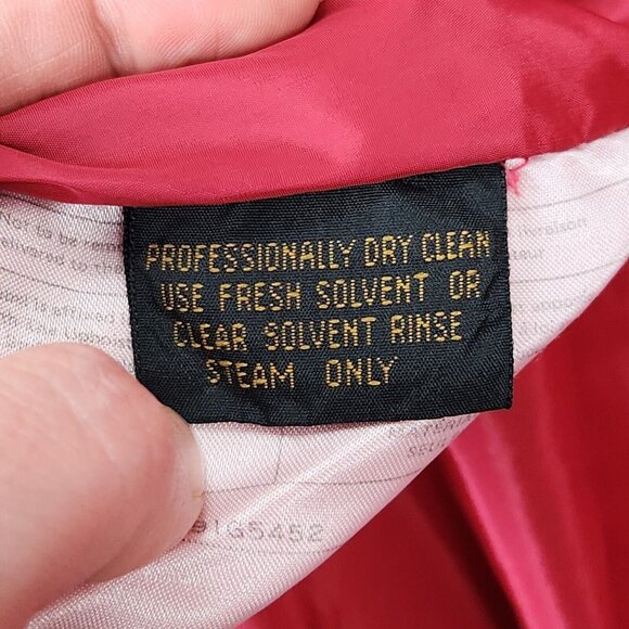 Eddie Bauer Coat Women XS Petite Red Vintage Goose Down Long Parka Hooded Winter - Picture 12 of 16